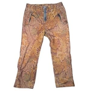 Whitewater Outdoors Gore-Tex Leaf Camo Hunting Pants Men Brown Fleece 1350 38x30